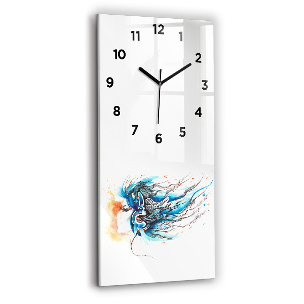 Vertical wall clock Illustration of a handset