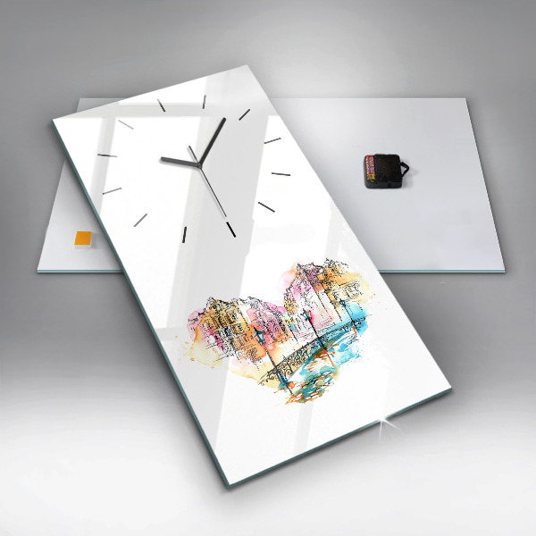 Vertical wall clock Painted Architecture