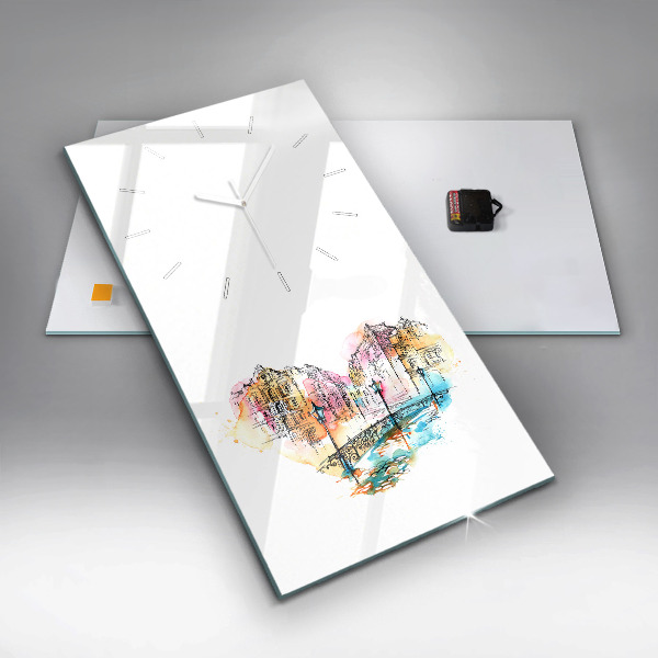 Vertical wall clock Painted Architecture