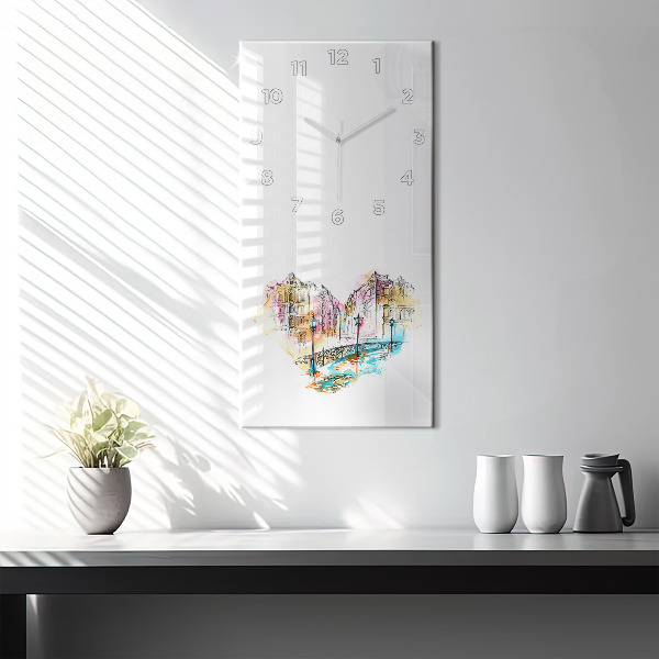 Vertical wall clock Painted Architecture