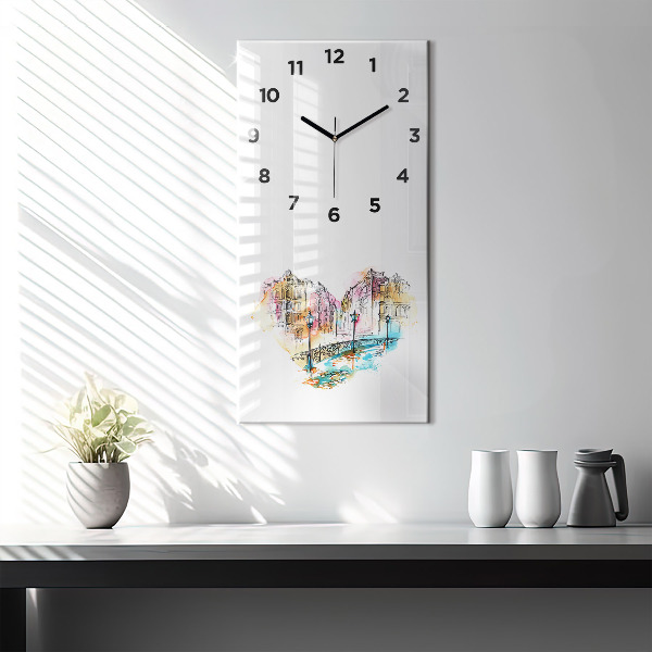 Vertical wall clock Painted Architecture