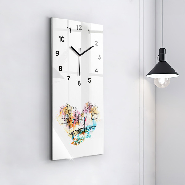 Vertical wall clock Painted Architecture