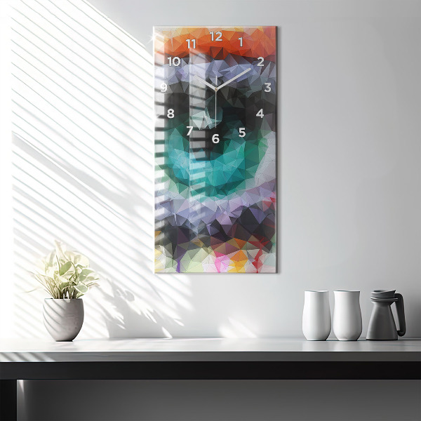 Vertical wall clock Colorful human eye
