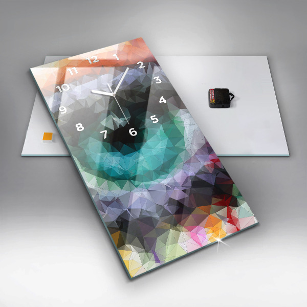Vertical wall clock Colorful human eye