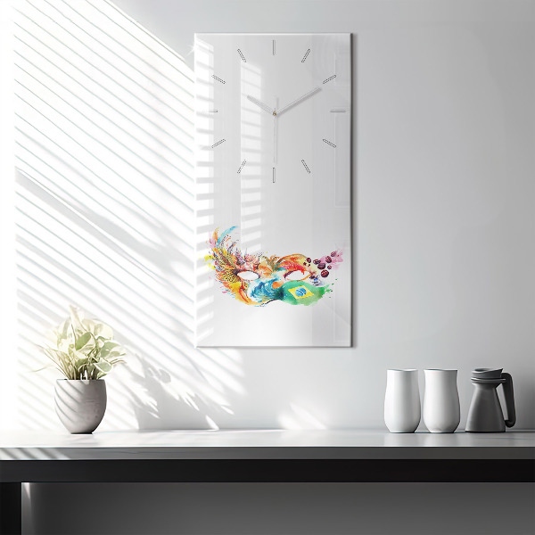 Vertical wall clock Culture - Brazilian flag