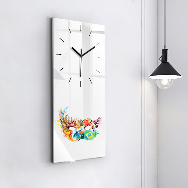 Vertical wall clock Culture - Brazilian flag
