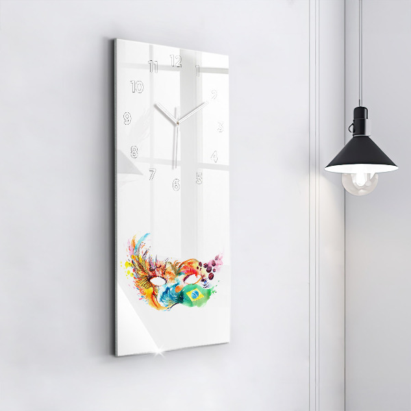 Vertical wall clock Culture - Brazilian flag