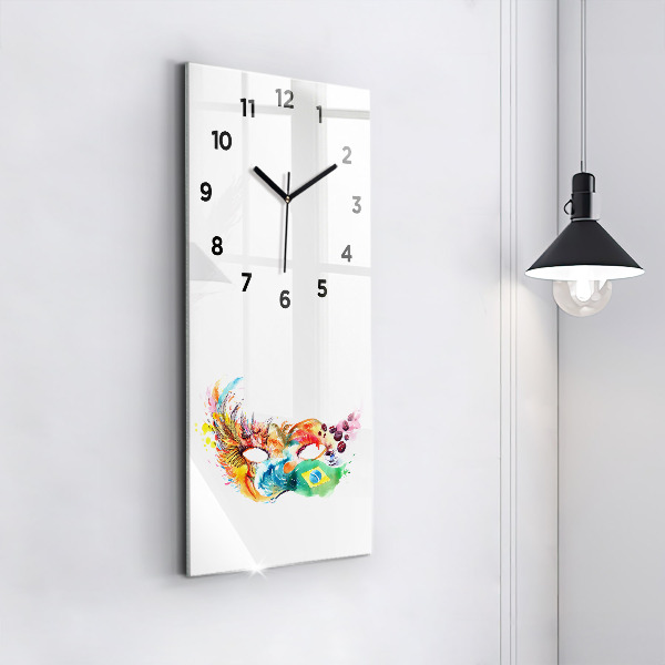 Vertical wall clock Culture - Brazilian flag