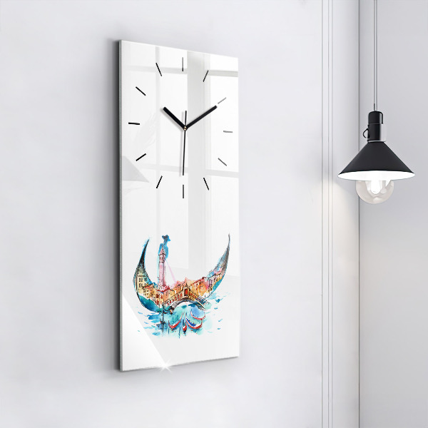 Vertical wall clock Italy - Venetian Gondola