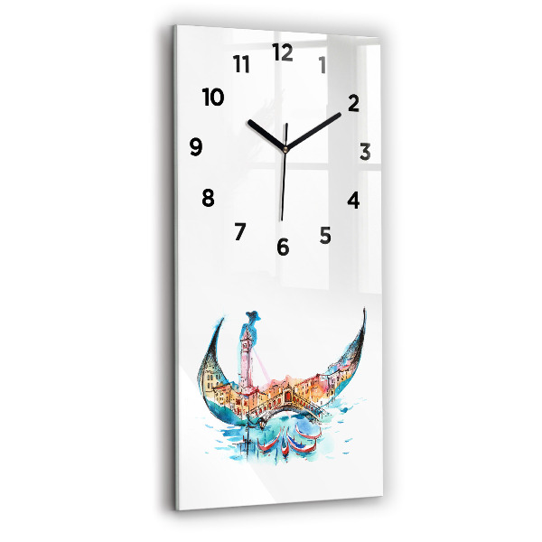 Vertical wall clock Italy - Venetian Gondola