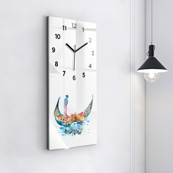 Vertical wall clock Italy - Venetian Gondola
