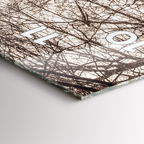 Vertical wall clock Forest path in sepia