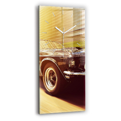 Vertical wall clock Classic old car