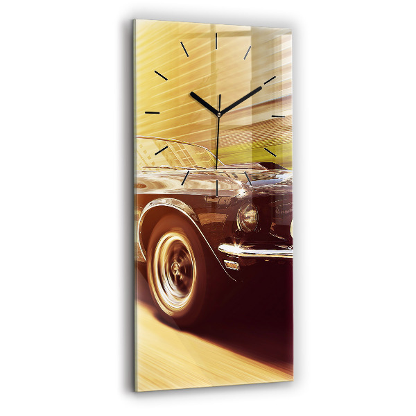 Vertical wall clock Classic old car