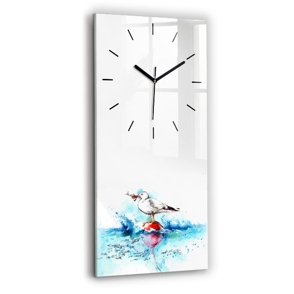 Vertical wall clock Painted seagull