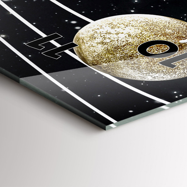 Vertical wall clock The solar system