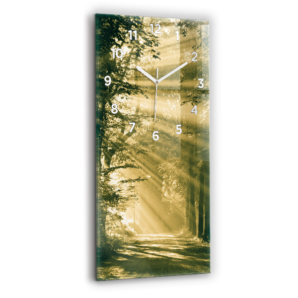 Vertical wall clock Sun Rays Forest