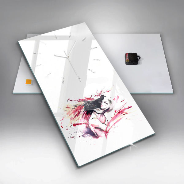 Vertical wall clock Lovers abstraction