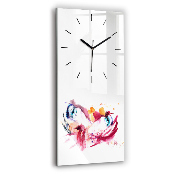 Vertical wall clock Romantic couple