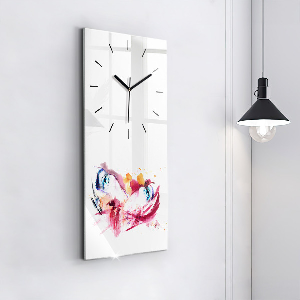 Vertical wall clock Romantic couple
