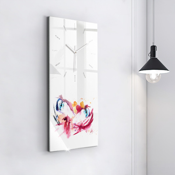 Vertical wall clock Romantic couple