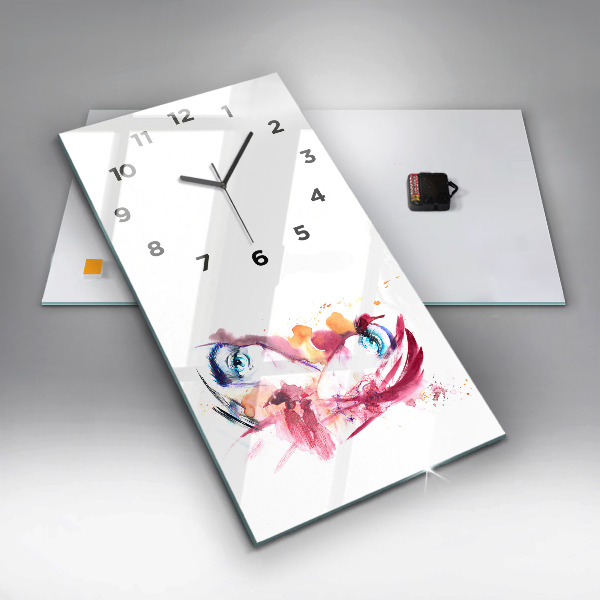 Vertical wall clock Romantic couple