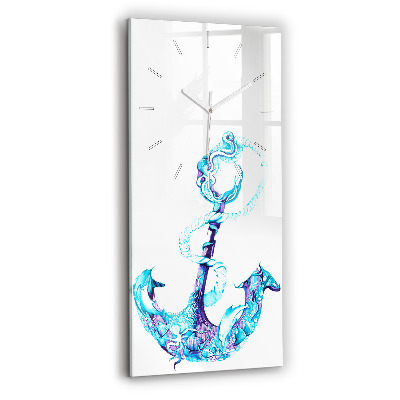 Vertical wall clock Sea anchor