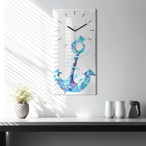 Vertical wall clock Sea anchor