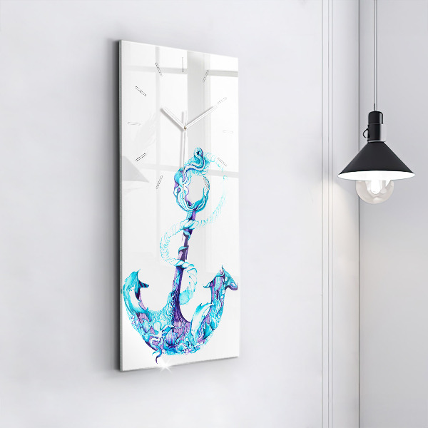 Vertical wall clock Sea anchor