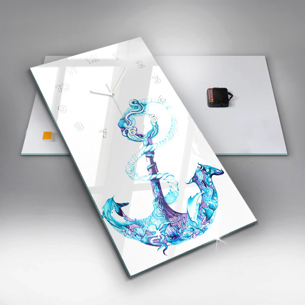 Vertical wall clock Sea anchor