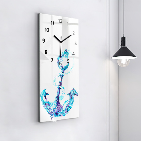 Vertical wall clock Sea anchor