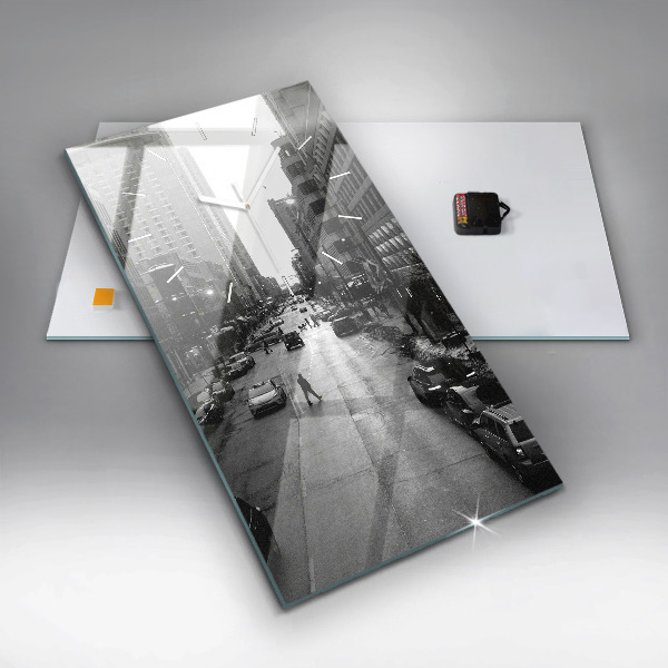 Vertical wall clock Chicago City Streets