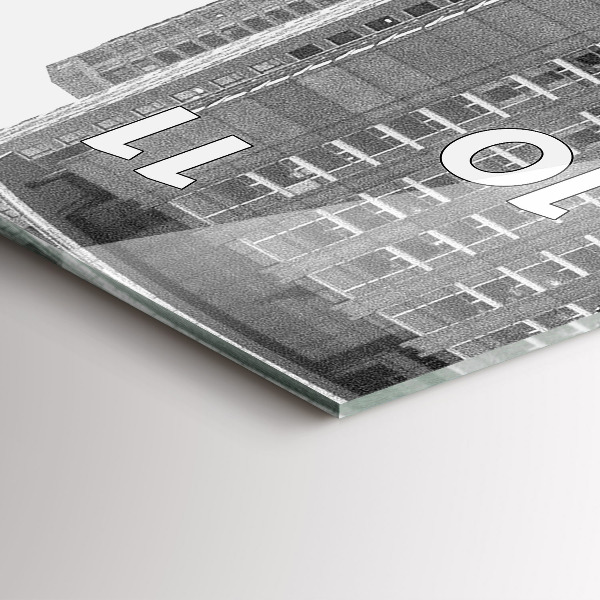 Vertical wall clock Chicago City Streets