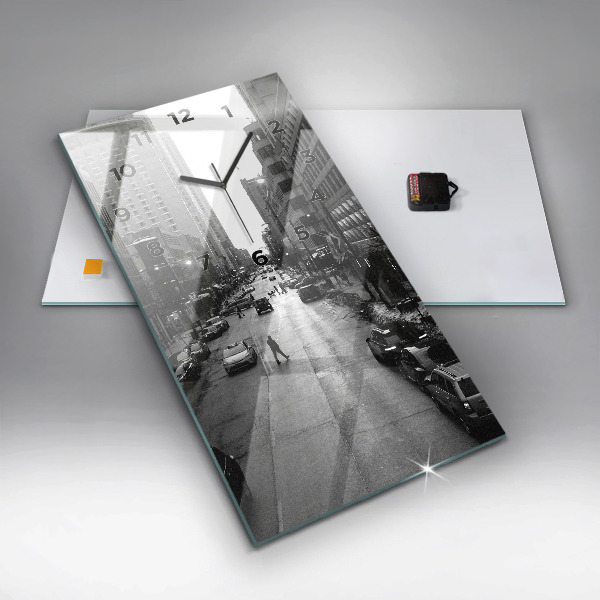 Vertical wall clock Chicago City Streets