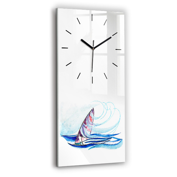 Vertical wall clock Surfboard