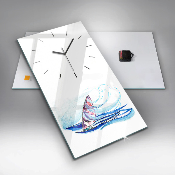 Vertical wall clock Surfboard