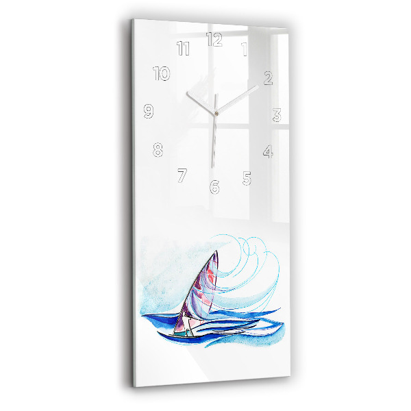 Vertical wall clock Surfboard