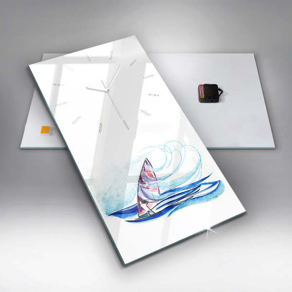 Vertical wall clock Surfboard