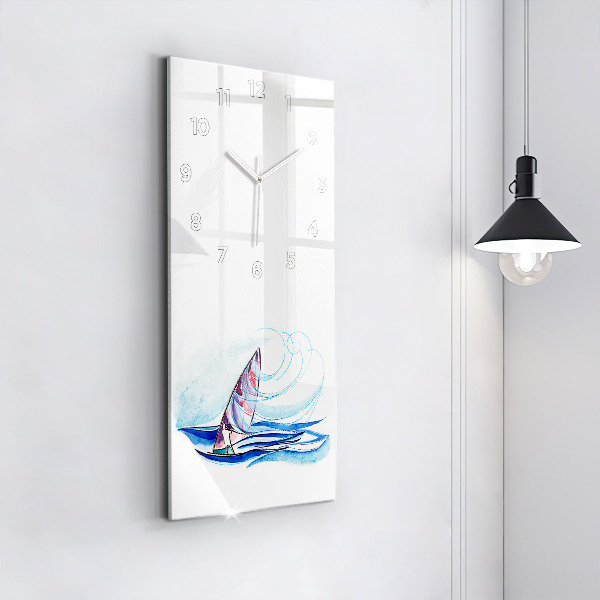 Vertical wall clock Surfboard
