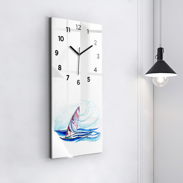 Vertical wall clock Surfboard