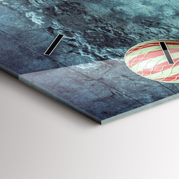 Vertical wall clock Painted balloons