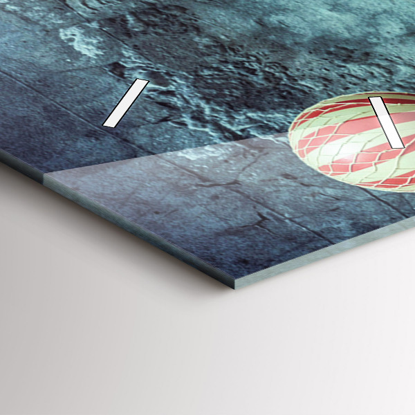 Vertical wall clock Painted balloons