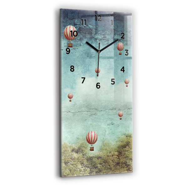 Vertical wall clock Painted balloons