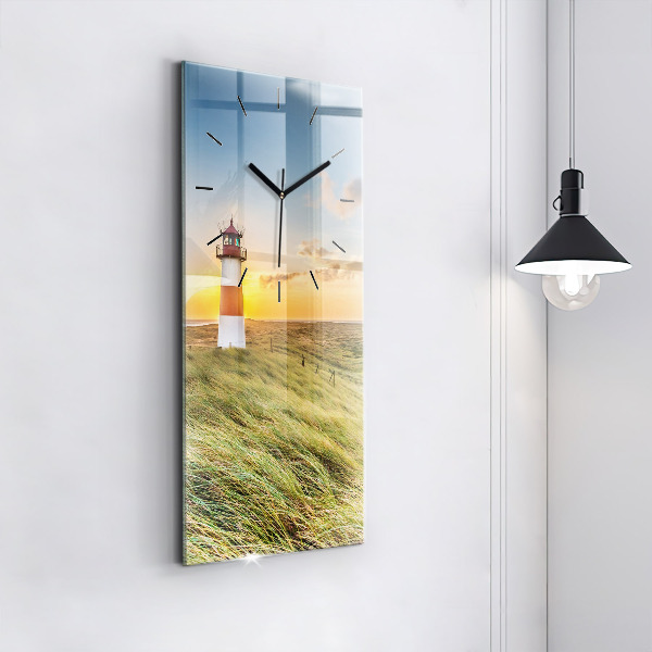 Vertical wall clock Lighthouse