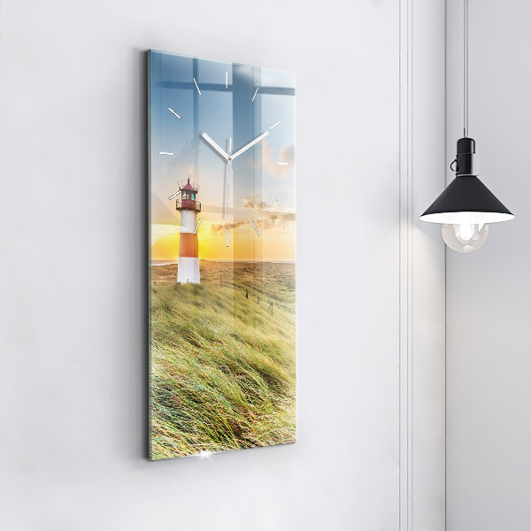 Vertical wall clock Lighthouse