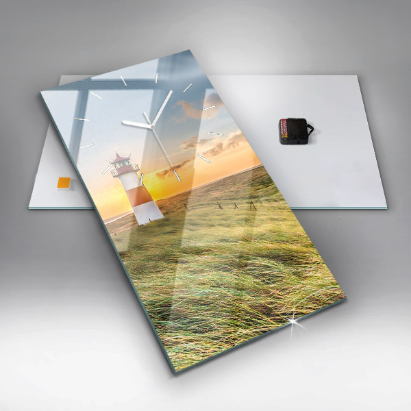 Vertical wall clock Lighthouse