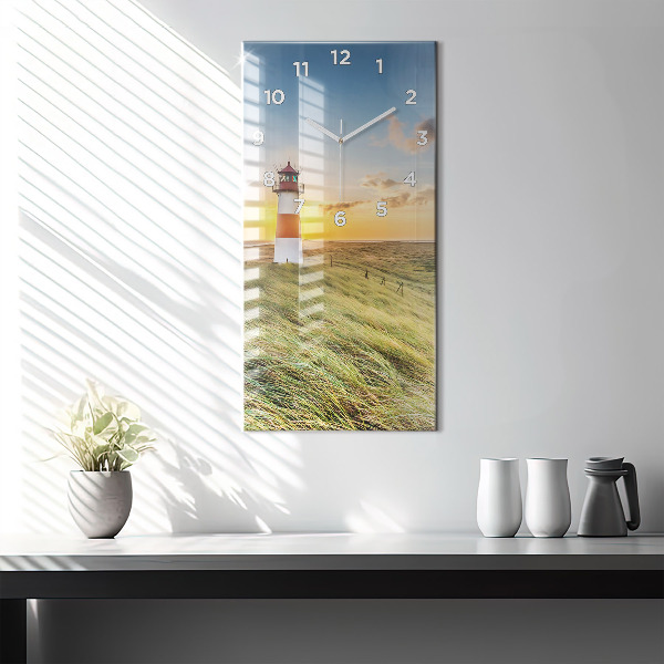 Vertical wall clock Lighthouse