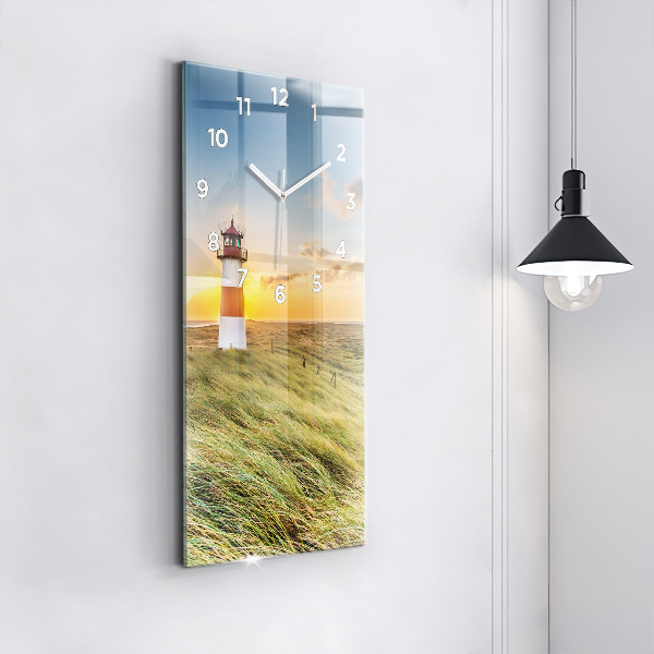Vertical wall clock Lighthouse