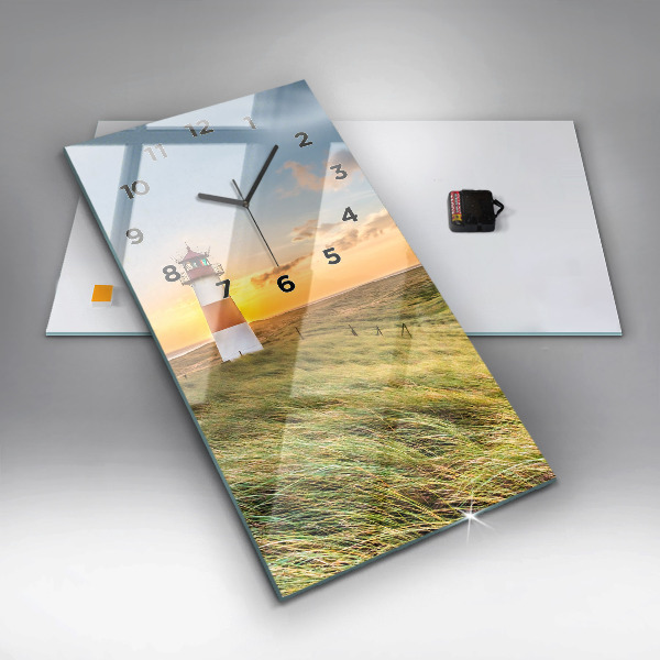Vertical wall clock Lighthouse