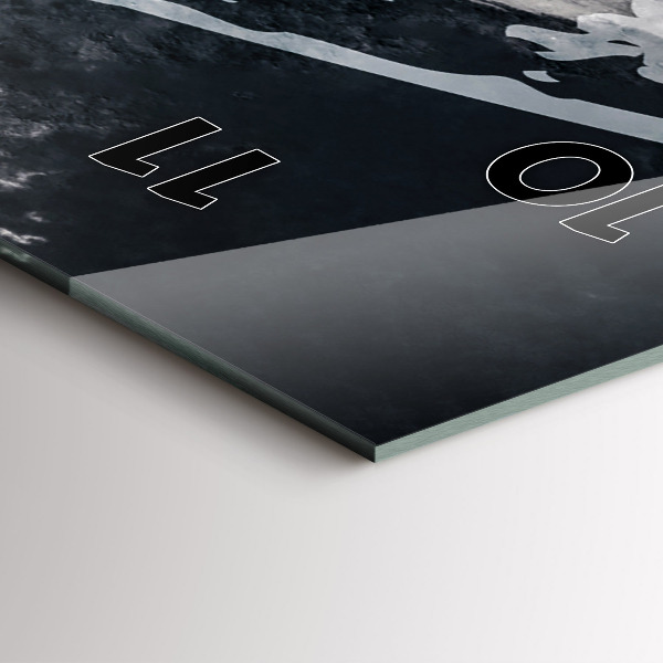 Vertical wall clock Woman - watercolors